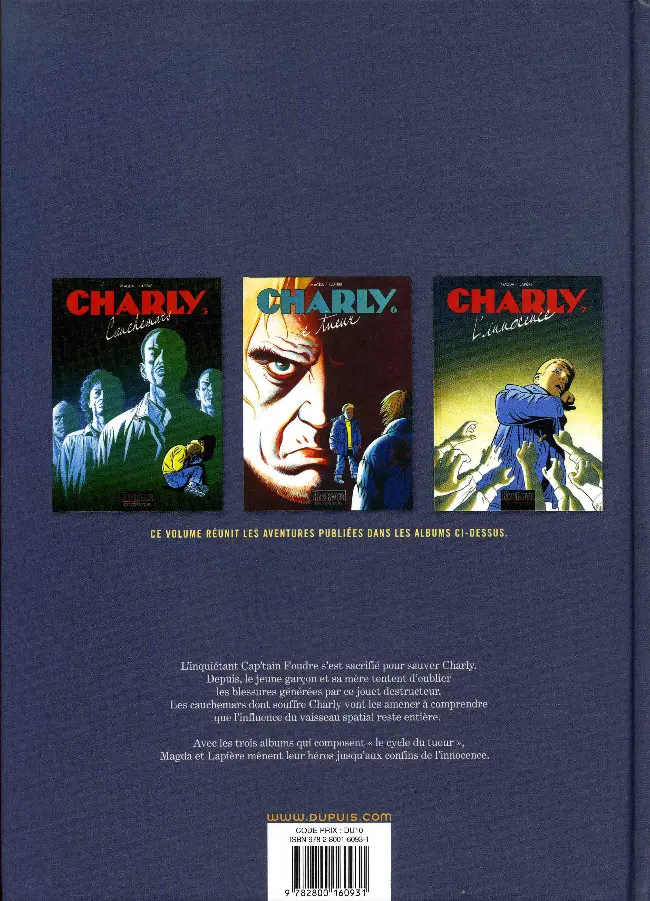 Verso de l'album Charly Intégrale Tomes 5 à 7