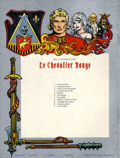 Verso de l'album Le Chevalier Rouge Tome 11 Le mont noir