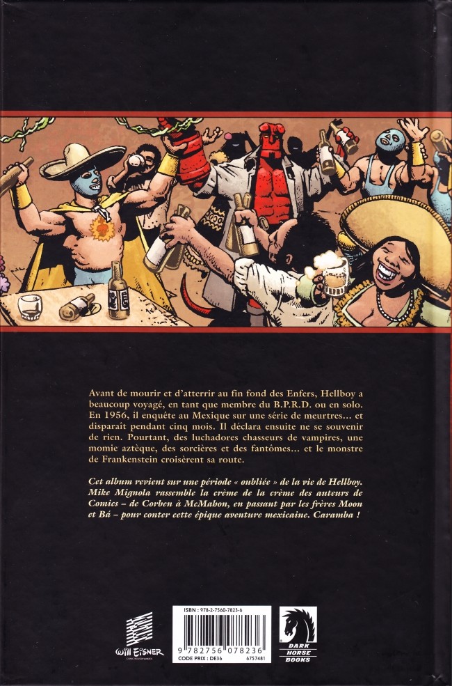 Verso de l'album Hellboy Tome 15 Hellboy au Mexique