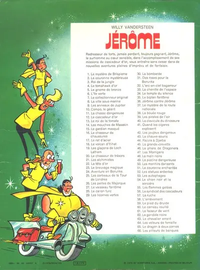 Verso de l'album Jérôme Tome 66 Les pilleurs de banques