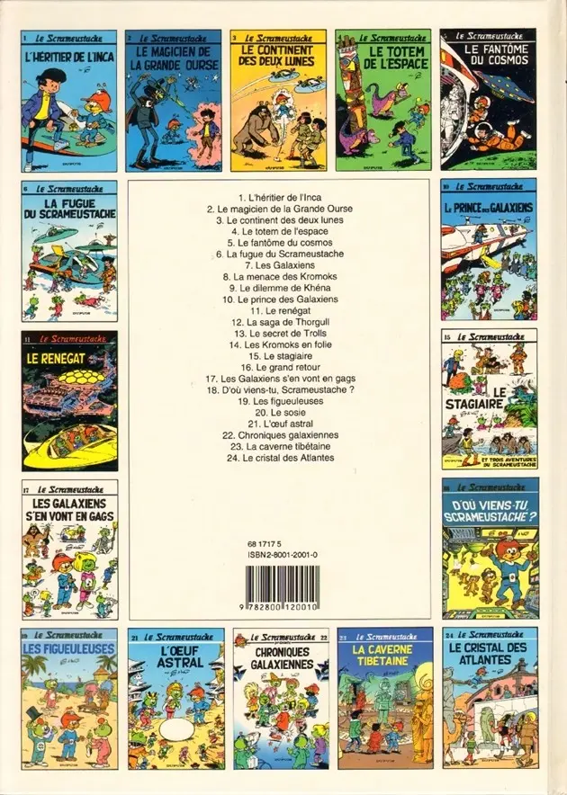 Verso de l'album Le Scrameustache Tome 24 Le cristal des Atlantes