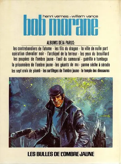 Verso de l'album Bob Morane Tome 25 Les bulles de l'Ombre jaune