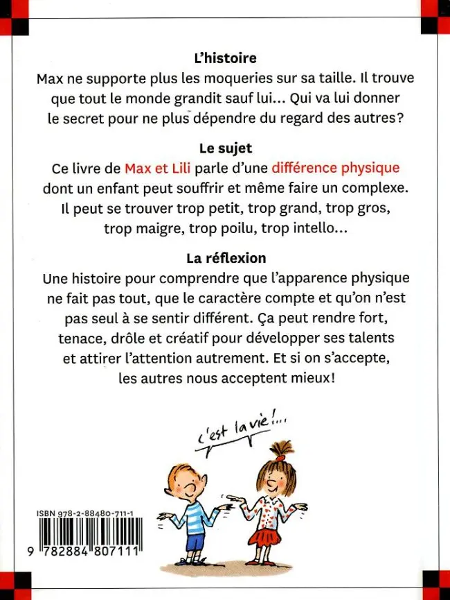 Verso de l'album Ainsi va la vie Tome 111 Max se trouve trop petit