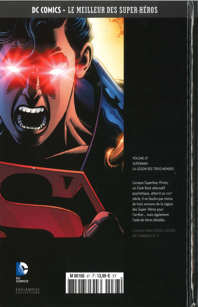 Verso de l'album DC Comics - Le Meilleur des Super-Héros Volume 67 Superman - La Légion des Trois Mondes
