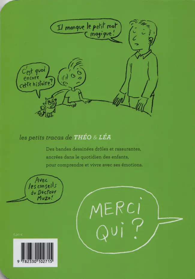 Verso de l'album Les petits tracas de Théo & Léa Tome 11 Merci qui ?