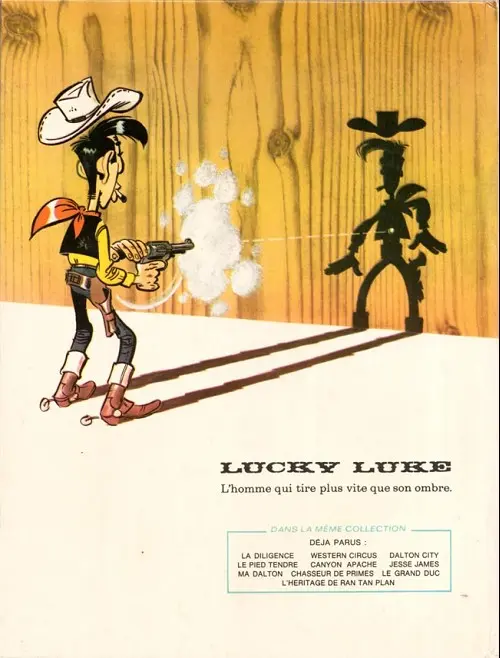 Verso de l'album Lucky Luke Tome 35 Jesse james