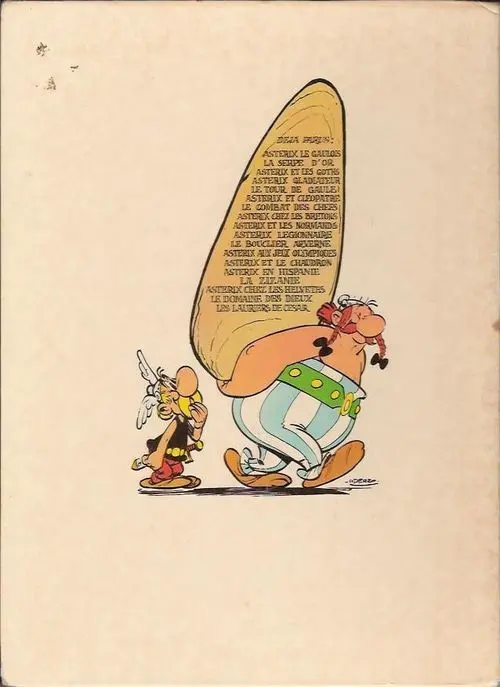 Verso de l'album Astérix Tome 11 Le bouclier Arverne
