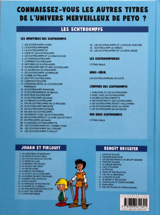 Verso de l'album Johan et Pirlouit Tome 15 Les troubadours de Roc-à-Pic
