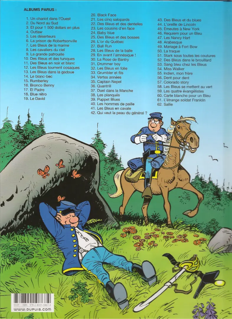 Verso de l'album Les Tuniques Bleues Tome 10 Des bleus et des tuniques
