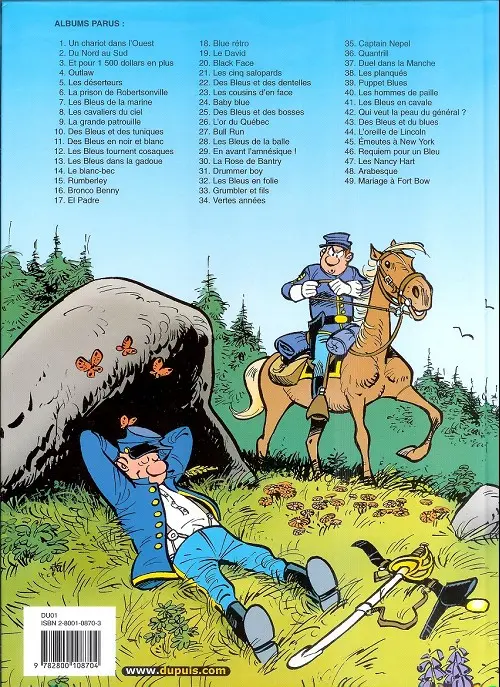 Verso de l'album Les Tuniques Bleues Tome 13 Les bleus dans la gadoue