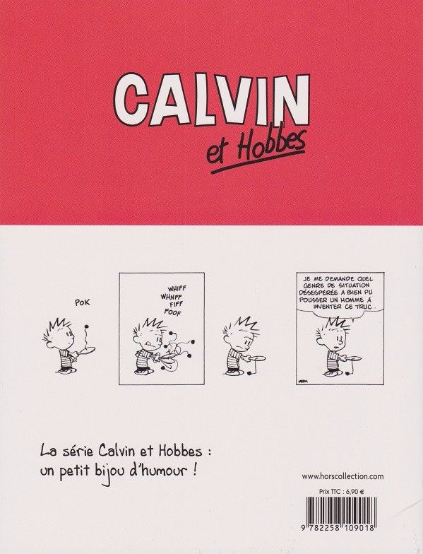 Verso de l'album Calvin et Hobbes Tome 23 Y a des jours comme ça !