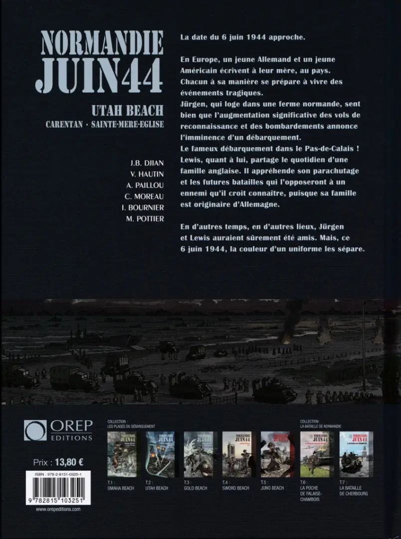 Verso de l'album Normandie juin 44 Orep Tome 2 Utah Beach - Carentan - Sainte-Mère-Eglise
