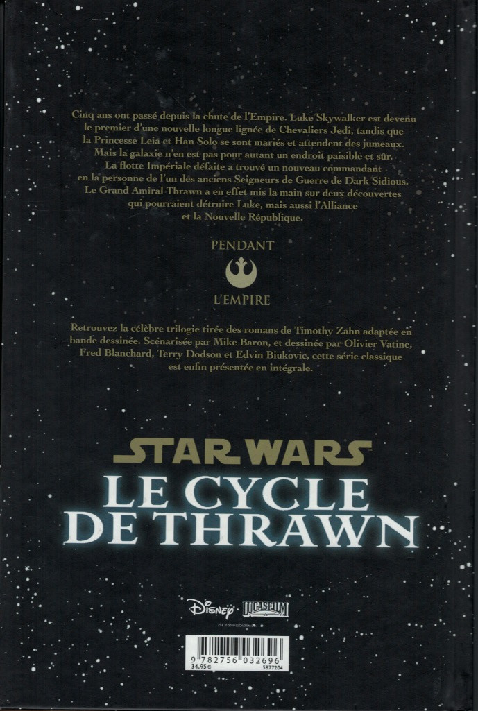 Verso de l'album Star Wars - Le cycle de Thrawn Le cycle de Thrawn