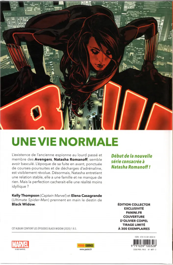 Verso de l'album Black Widow Tome 1 Des liens indéfectibles