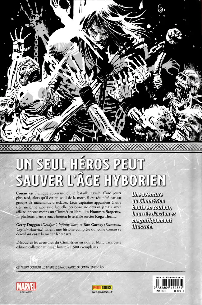 Verso de l'album Savage Sword of Conan 1 Le Culte de Koga Thun