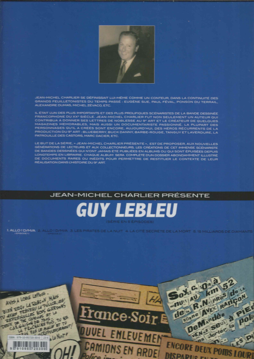 Verso de l'album Guy Lebleu Tome 1 Allô ! D/M/A