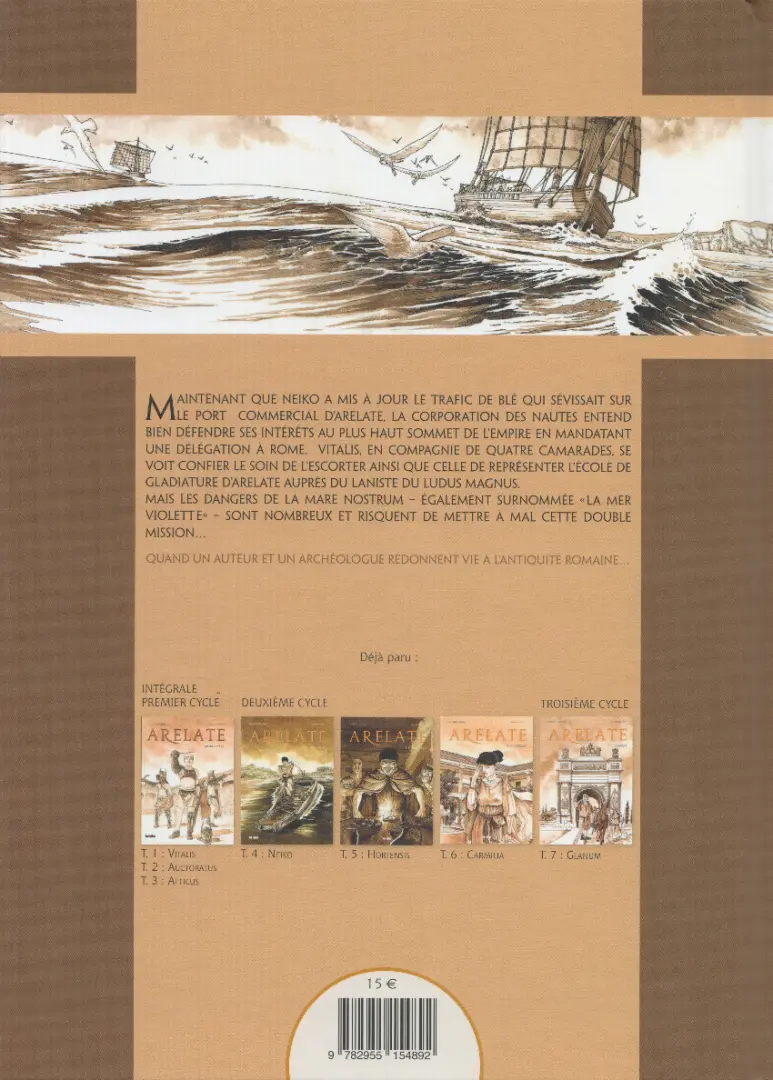 Verso de l'album Arelate Tome 8 Sur la mer violette