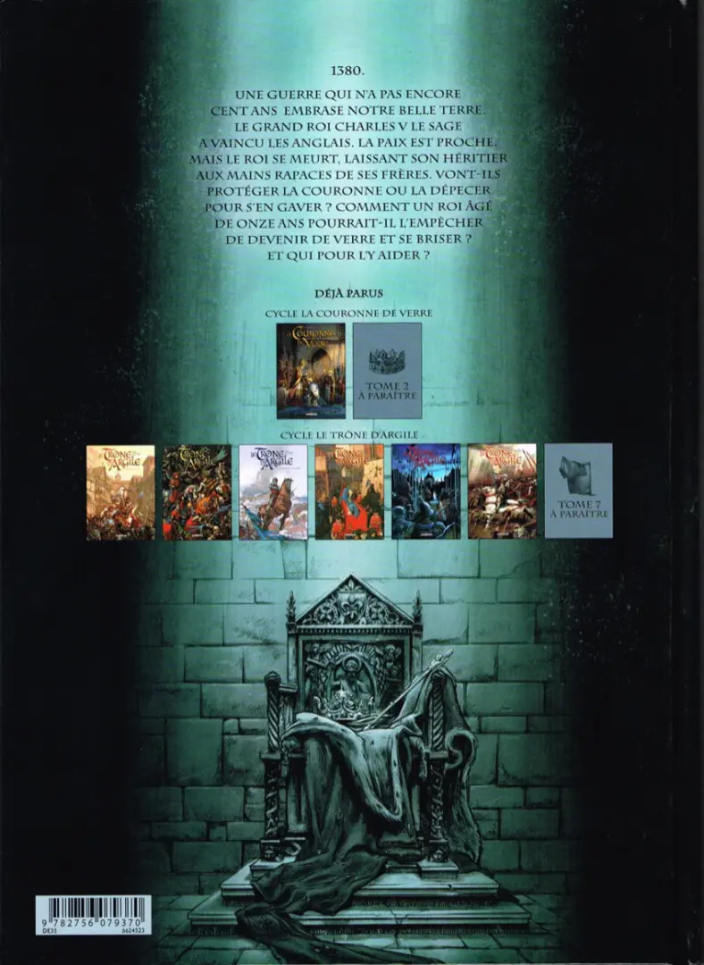Verso de l'album La couronne de Verre 1 Plus peine que gloire
