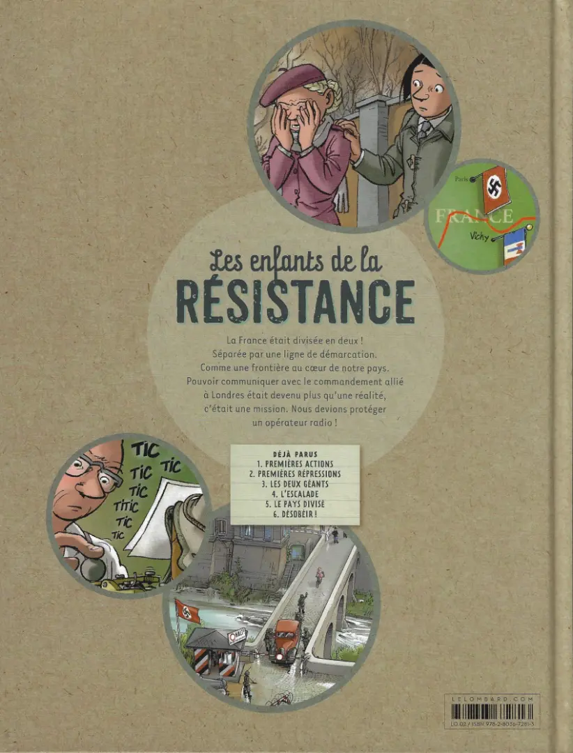 Verso de l'album Les Enfants de la Résistance Tome 5 La pays divisé