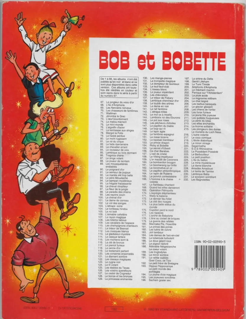 Verso de l'album Bob et Bobette Tome 145 Le pot aux roses