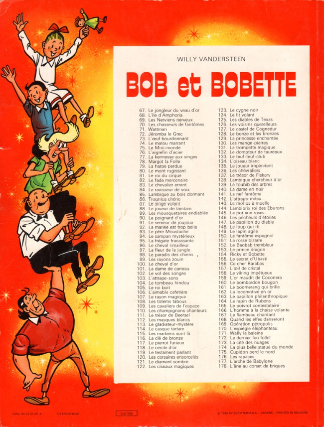 Verso de l'album Bob et Bobette Tome 168 Quand les elfes danseront