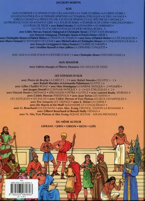 Verso de l'album Les Voyages d'Alix Tome 12 Athènes