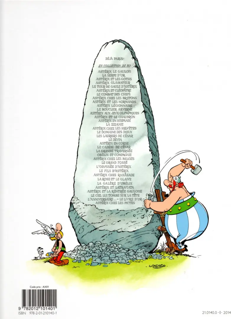 Verso de l'album Astérix Tome 8 Astérix chez les Bretons