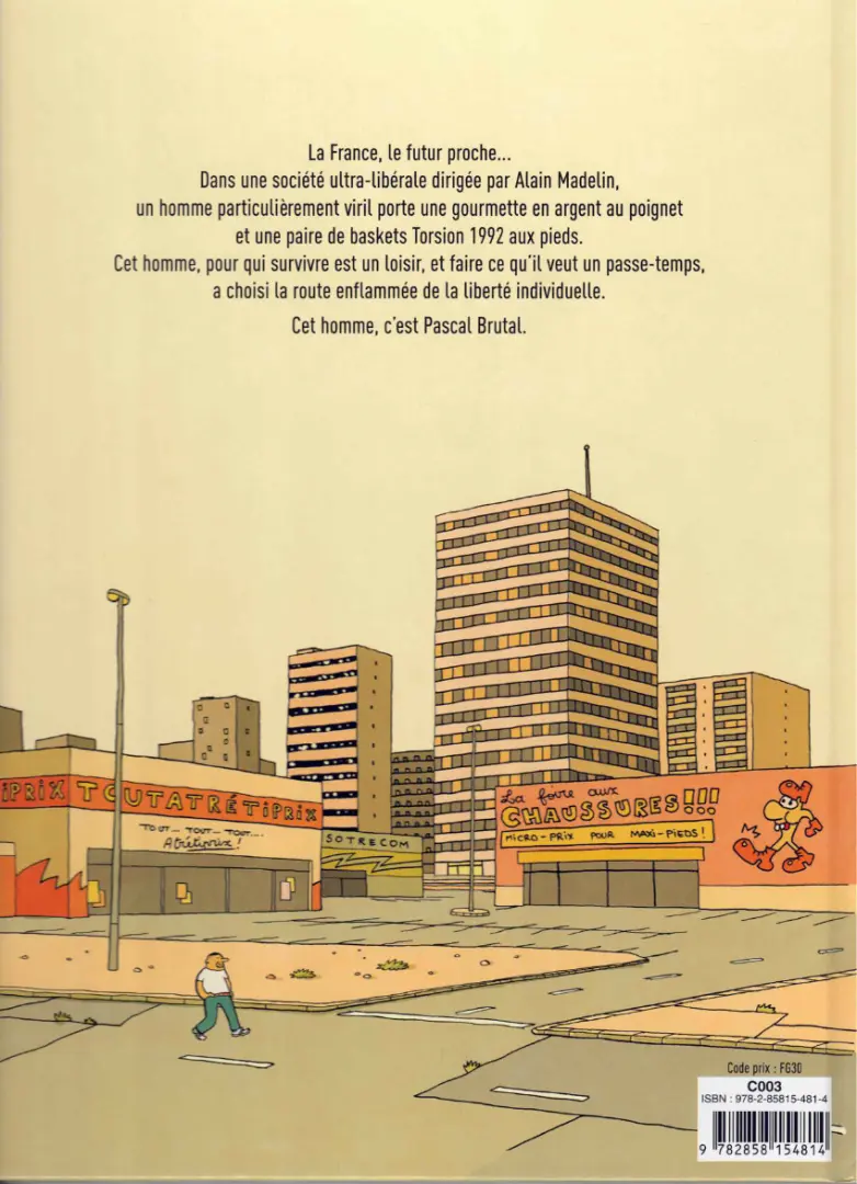Verso de l'album Pascal Brutal Tome 1 La nouvelle virilité