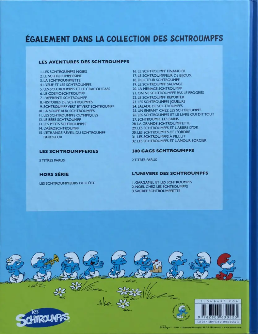 Verso de l'album Les Schtroumpfs Tome 30 Les Schtroumps de l'ordre