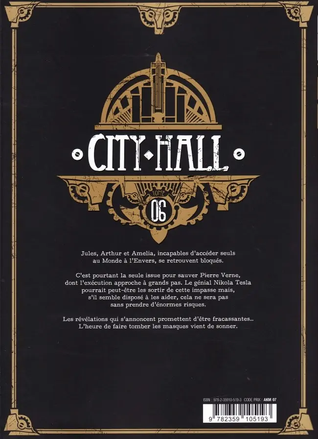 Verso de l'album City Hall Tome 06