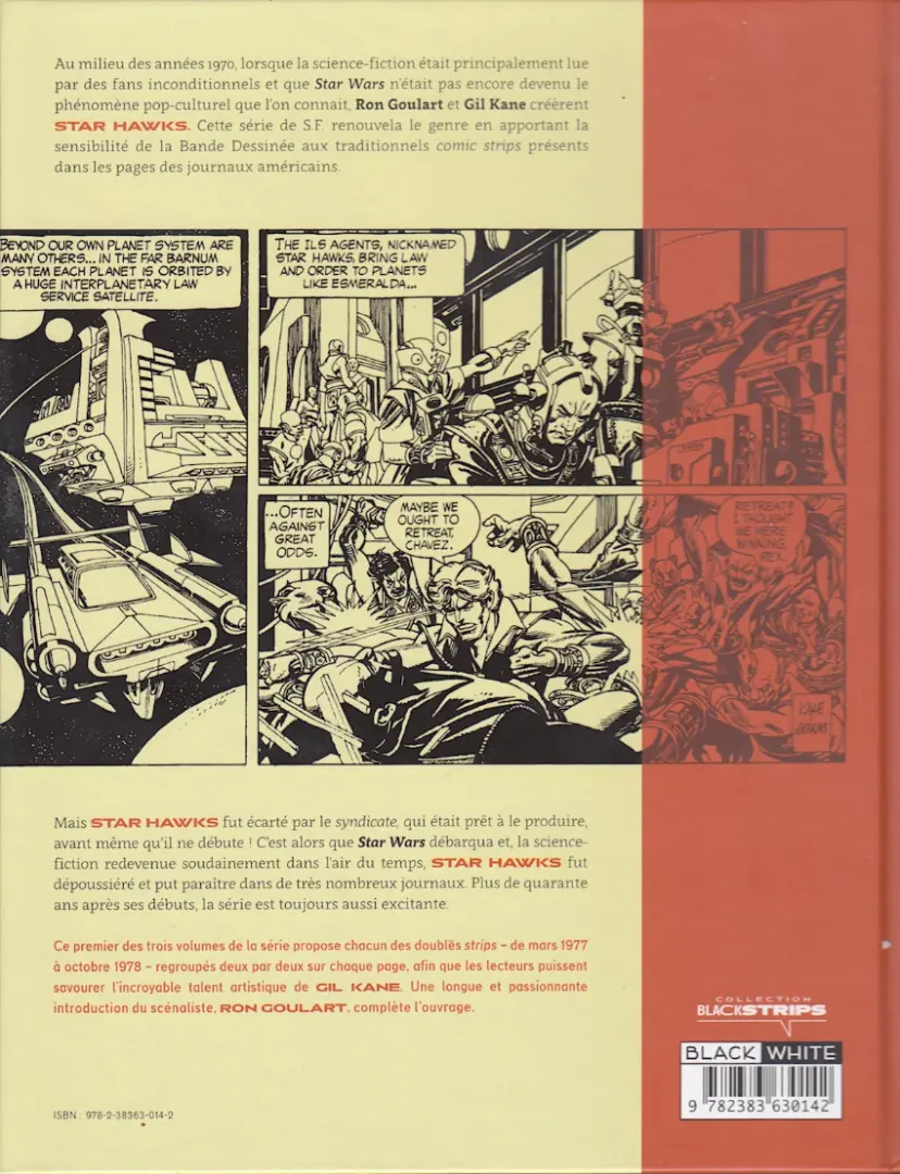 Verso de l'album Star Hawks Vol. 1 1977/1978