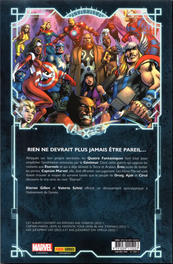 Verso de l'album A.X.E. Judgment Day Volume 3/3