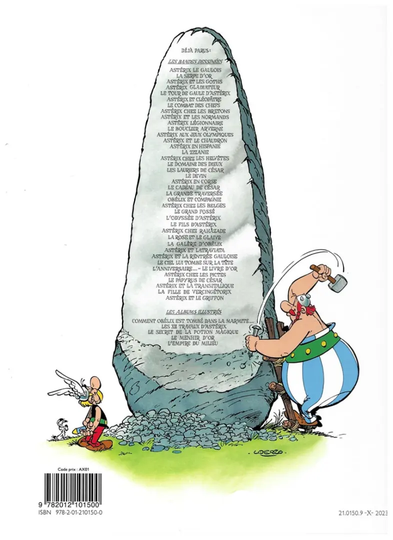 Verso de l'album Astérix Tome 18 Les lauriers de César