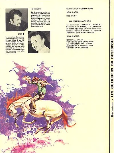 Verso de l'album Comanche Tome 2 Les guerriers du désespoir