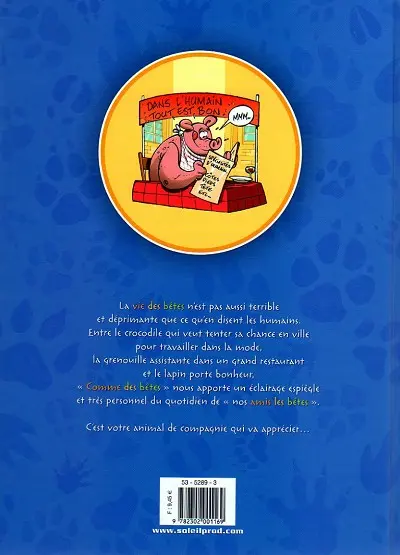 Verso de l'album Comme des bêtes Tome 1 Complètement zoo zoo