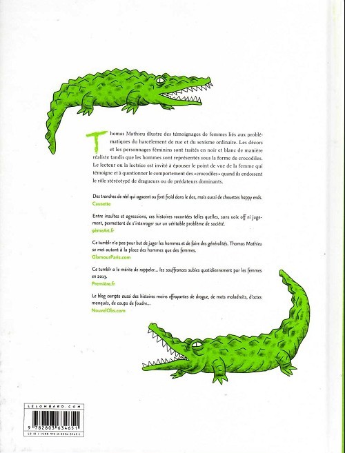 Verso de l'album Les Crocodiles Tome 1