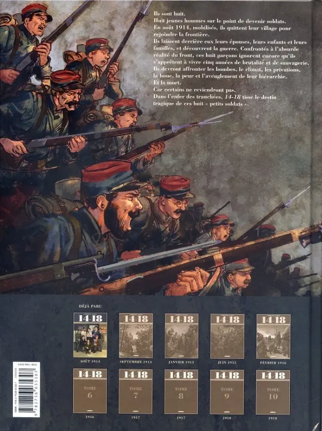 Verso de l'album 14-18 Tome 1 Le petit soldat (août 1914)