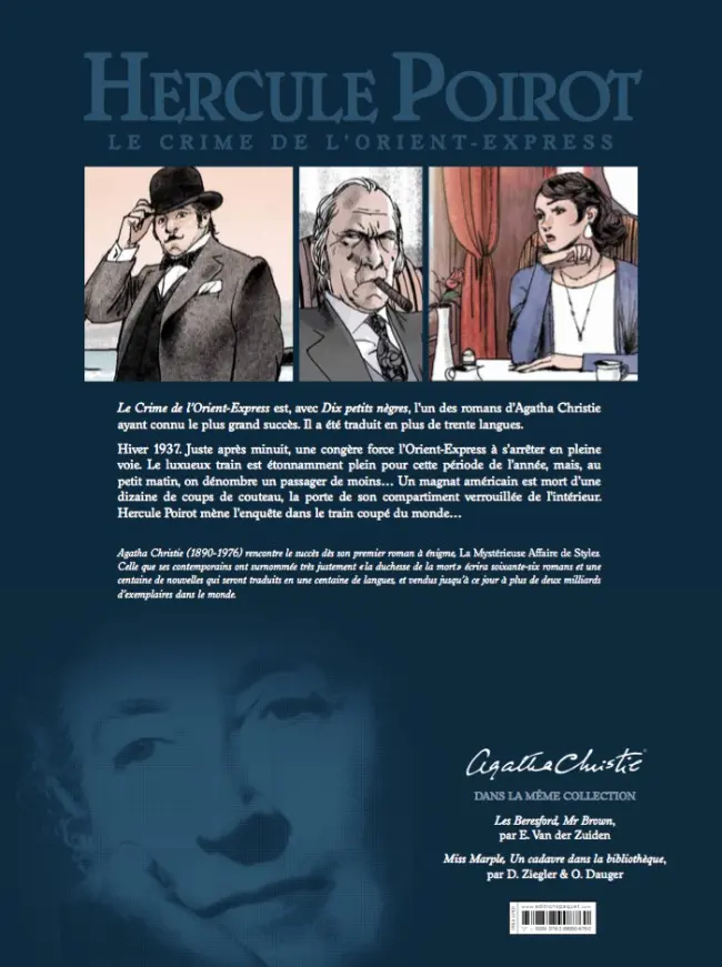 Verso de l'album Hercule Poirot Tome 1 Le crime de l'Orient Express