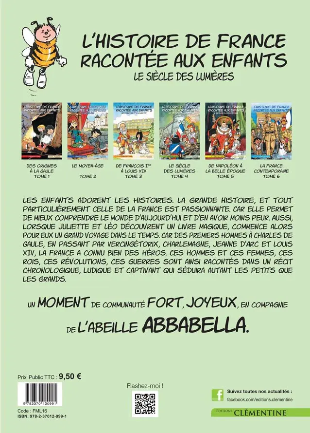 Verso de l'album L'Histoire de France racontée aux enfants Tome 4 Le Siècle des Lumières