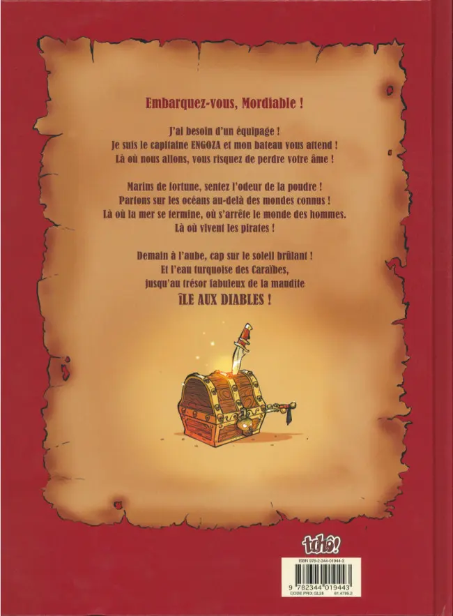 Verso de l'album L'Île aux diables Tome 1 Alban