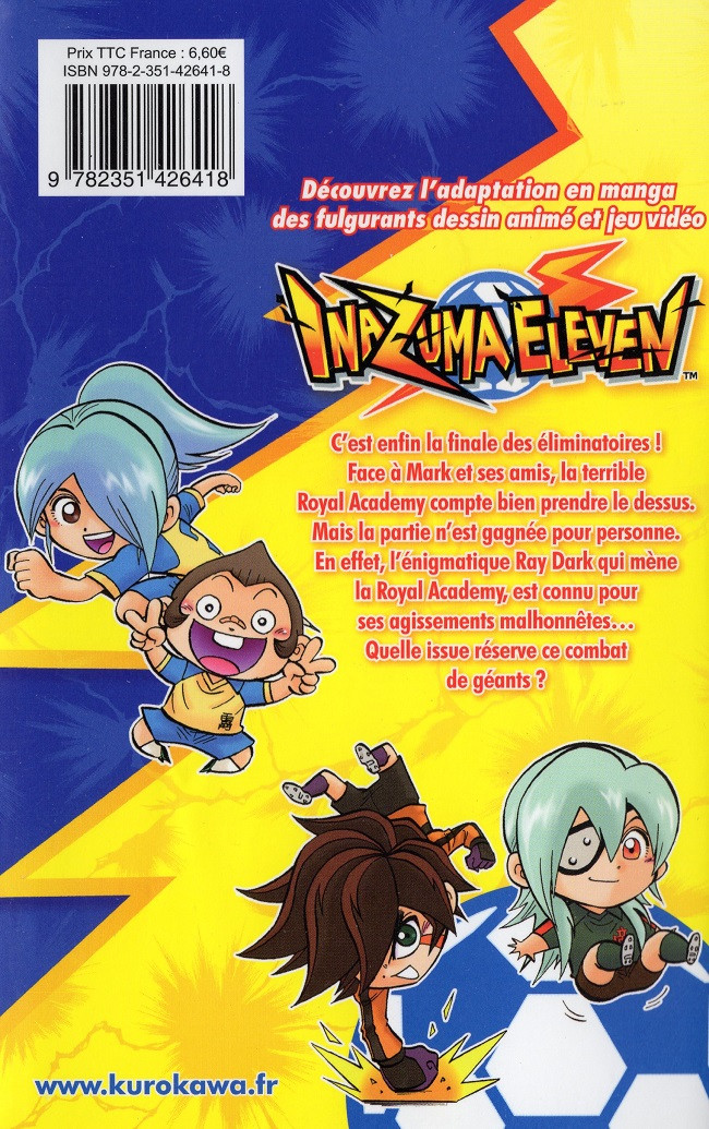 Verso de l'album Inazuma Eleven 4