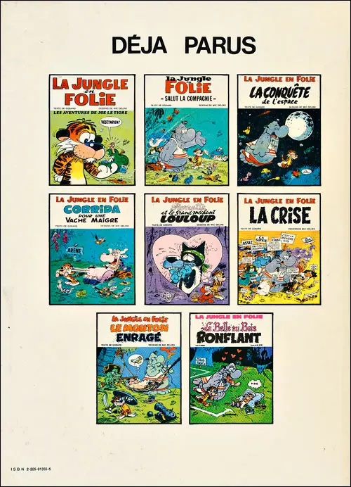 Verso de l'album La Jungle en folie Tome 8 La Belle au Bois ronflant