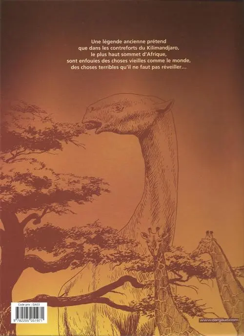 Verso de l'album Kenya Tome 1 Apparitions