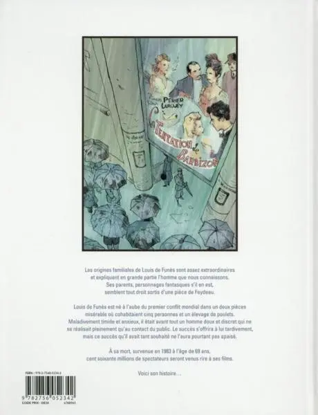 Verso de l'album Louis de Funès Une vie de folie et de grandeur