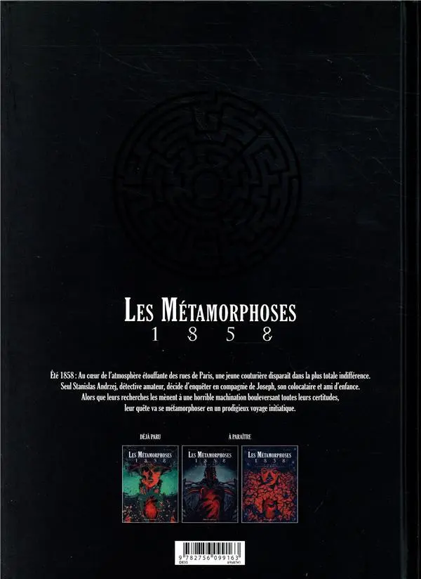 Verso de l'album Les Métamorphoses 1858 Tome I Tyria Jacobaeae