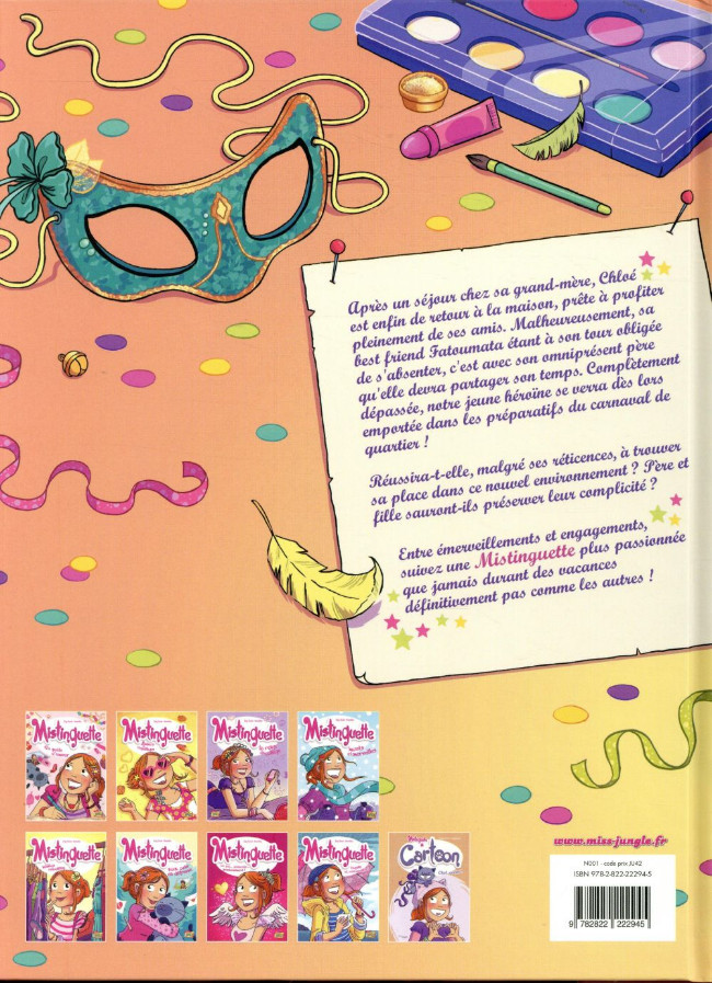 Verso de l'album Mistinguette Tome 9 Un amour de carnaval