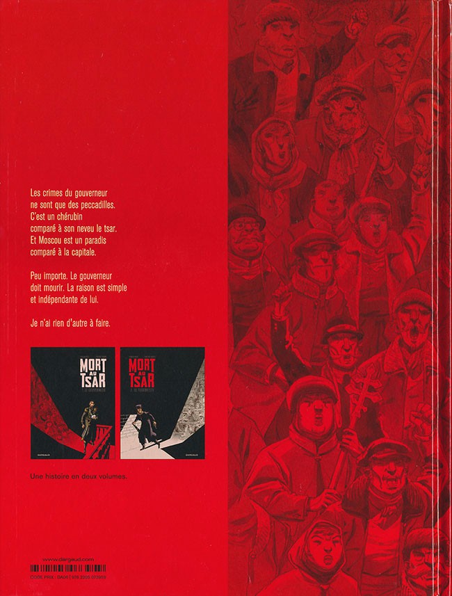 Verso de l'album Mort au Tsar Tome 2 Le terroriste