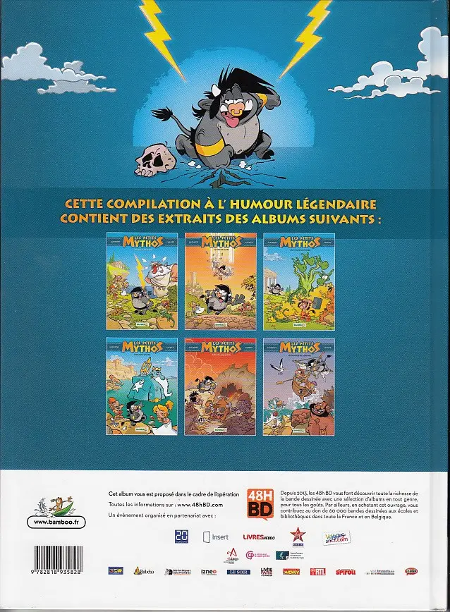 Verso de l'album Les Petits Mythos La compil' mythologique
