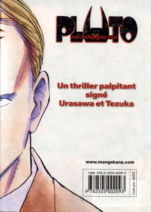 Verso de l'album Pluto 001