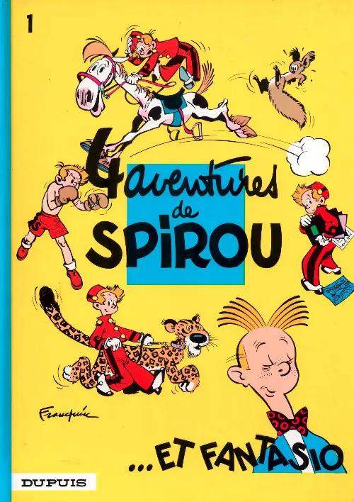 Couverture de l'album Spirou et Fantasio Tome 1 4 aventures de Spirou ...et Fantasio